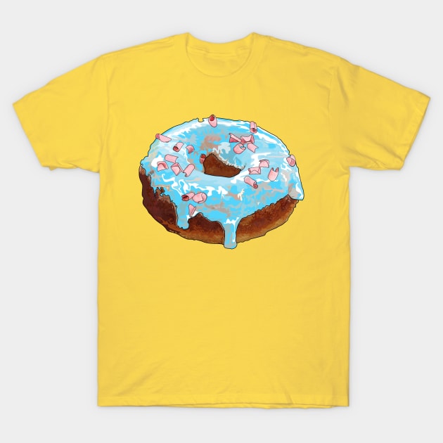 Blue doughnut with shavings T-Shirt by M[ ]